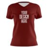 V-Neck Short-SL Maroon Front