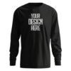 Crew-Neck Long Sleeve Black Front