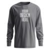 Crew-Neck Long Sleeve Grey Front