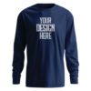 Crew-Neck Long Sleeve Navy Blue Front