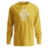 Crew-Neck Long Sleeve Yellow Front