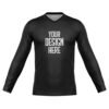 V-Neck Long Sleeve_Black_Front