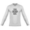 V-Neck Long Sleeve_White_Front
